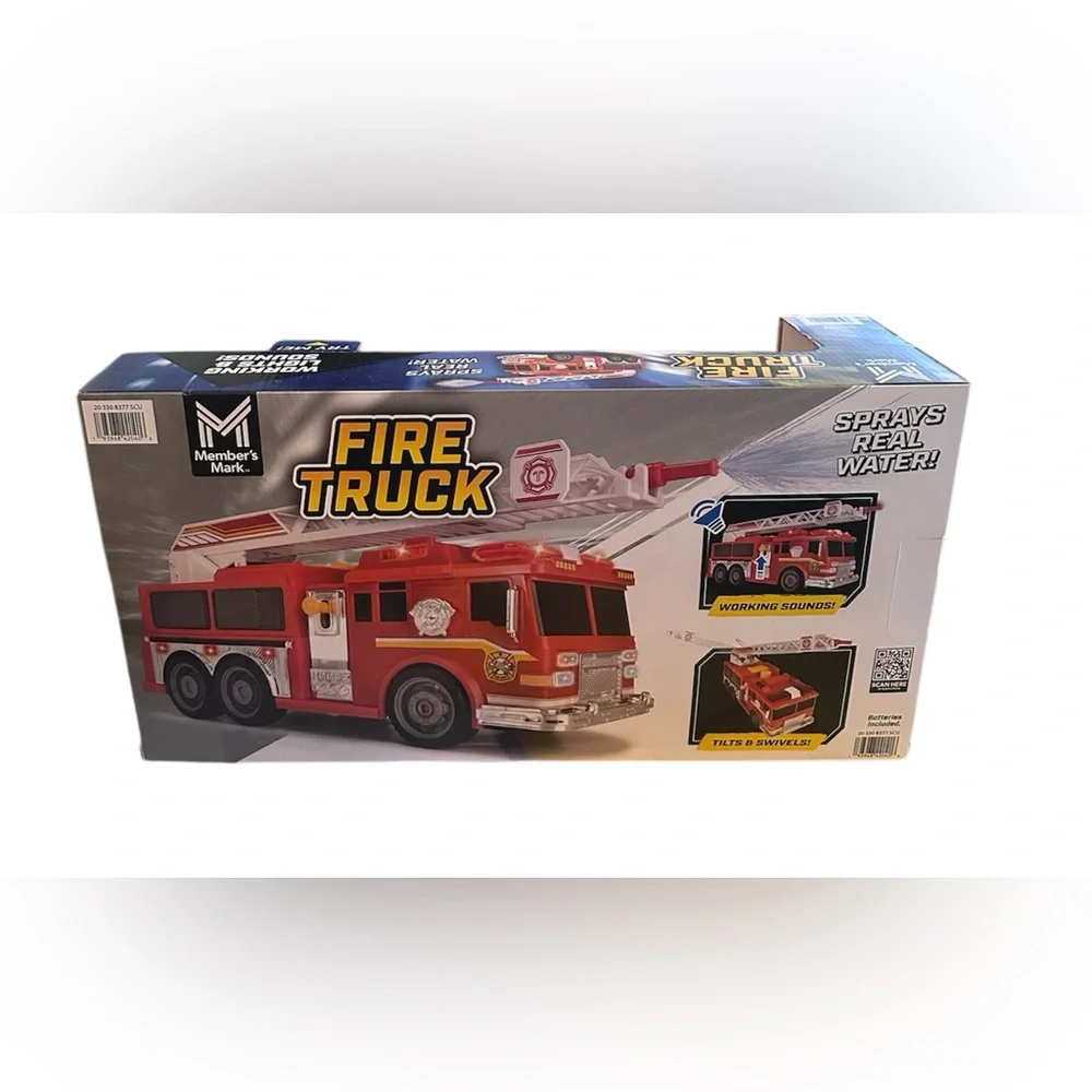 Member Mark Red Fire Truck Toy with Lights and Sounds NEW